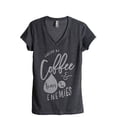 thumbnail image 1 of Fueled By Coffee And THe Tears Of My Enemies Women's Fashion Relaxed V-Neck T-Shirt Tee Charcoal Grey 2X-Large, 1 of 3