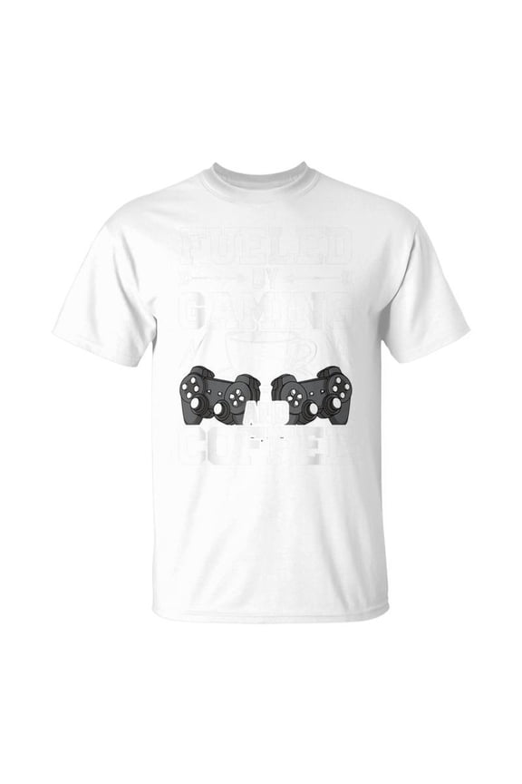 Fueled By Gaming And Coffee Video Gamer Gaming Unisex Jersey Crewneck Tshirt