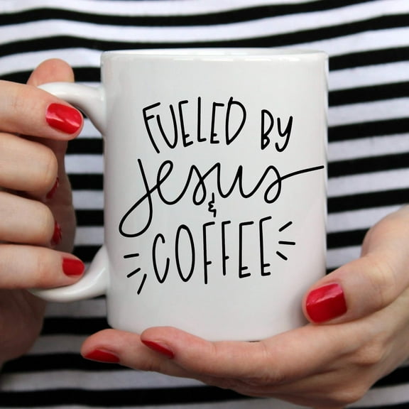 Fueled By Jesus and Coffee Mug, Jesus Coffee Mug, Custom Mugs