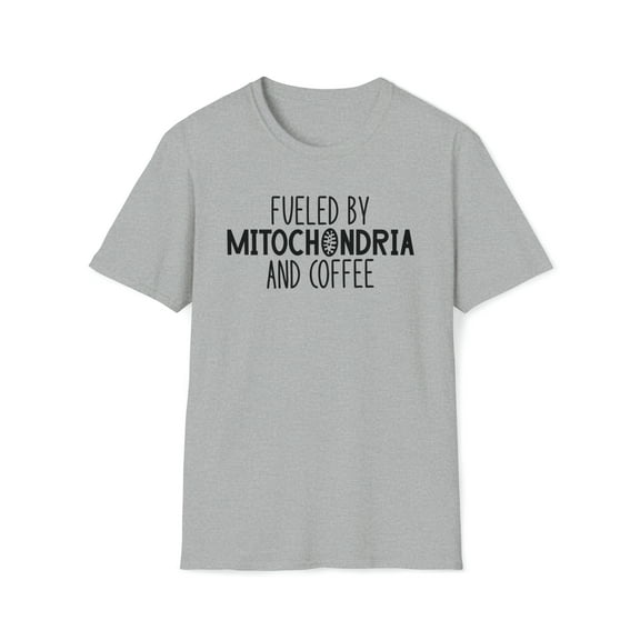 Fueled By Mitochondria, Gildan Unisex Softstyle T-Shirt, Graphic Tee, S-3XL