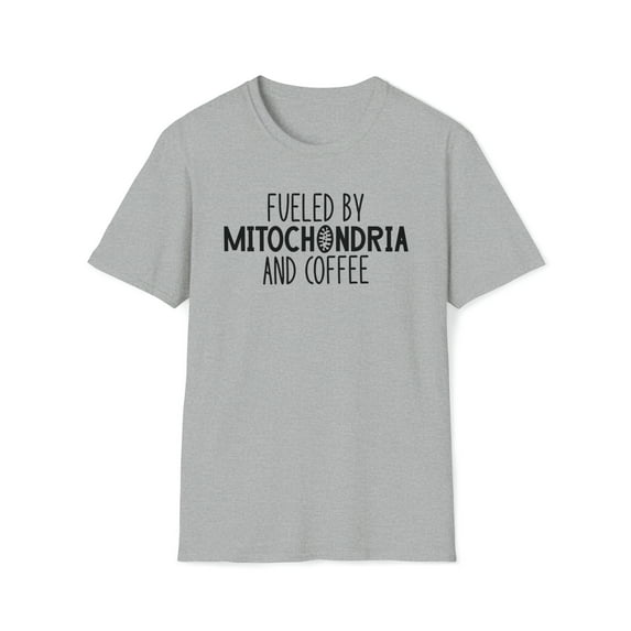 Fueled By Mitochondria, Gildan Unisex Softstyle T-Shirt, Graphic Tee, S-3XL