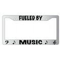 thumbnail image 1 of Fueled By Music (With Notes) Chrome Plastic Plastic License Plate Frame, 1 of 1