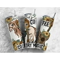 thumbnail image 1 of Fueled by Coffee and Country Music Western 20 Oz Metal Tumbler w/Lid and Straw, 1 of 1