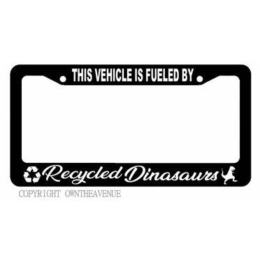 GZHJMY Suagr Skull Dog Print Retro License Plate Frames For Women Men 2 Pcs Personalized Car License Plate Holder Screw Caps Round Hole Decorative