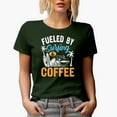 thumbnail image 1 of Fueled by Surfing & Coffee, Surfer, Military Green T-Shirt, Medium, 1 of 5