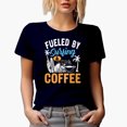 thumbnail image 1 of Fueled by Surfing & Coffee, Surfer, Navy Blue T-Shirt, 2XL, 1 of 5