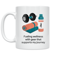 thumbnail image 1 of Fueling Wellness with Gear Supporting My Journey - Health Enthusiast - 11 oz Ceramic Coffee Mug, 1 of 3
