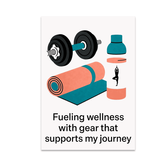 Fueling Wellness with Gear That Supports My Journey - Fitness Enthusiast - 13x19 Poster Print