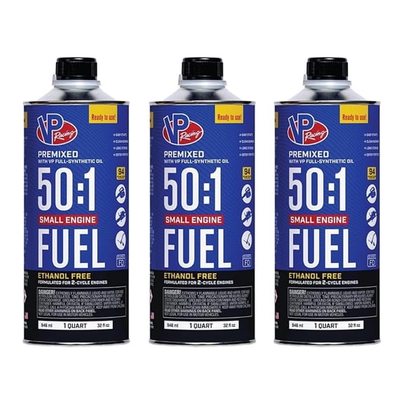 Fuels 6235 SEF 50:1 Premixed 2-Cycle Small Engine Fuel, Quart (3 Pack)