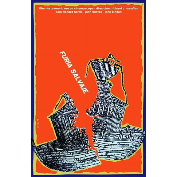 .Fueria salvage.ship wrecked in two.movie.POSTER.Decoration.Graphic Art 24 x 36 Inch Poster