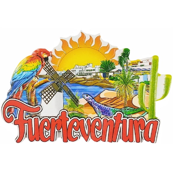 Fuerteventura Spain 3D Fridge Magnet Souvenir Gift,Resin Handmade Fuerteventura Refrigerator Magnet Home Decoration Collection