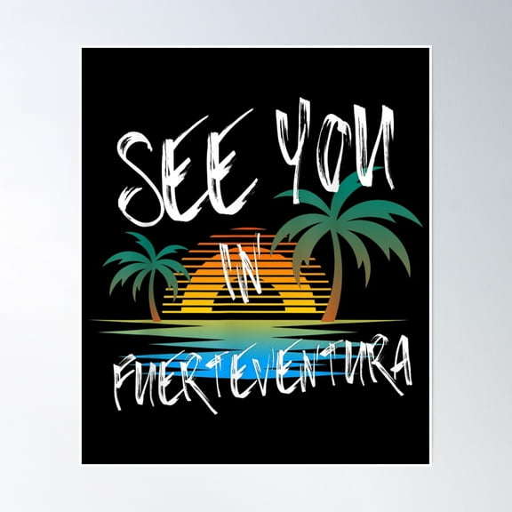 Fuerteventura Spain Canary Island Vacation Poster Wall Art, Modern Wall Decor, 8x12 UNFRAMED