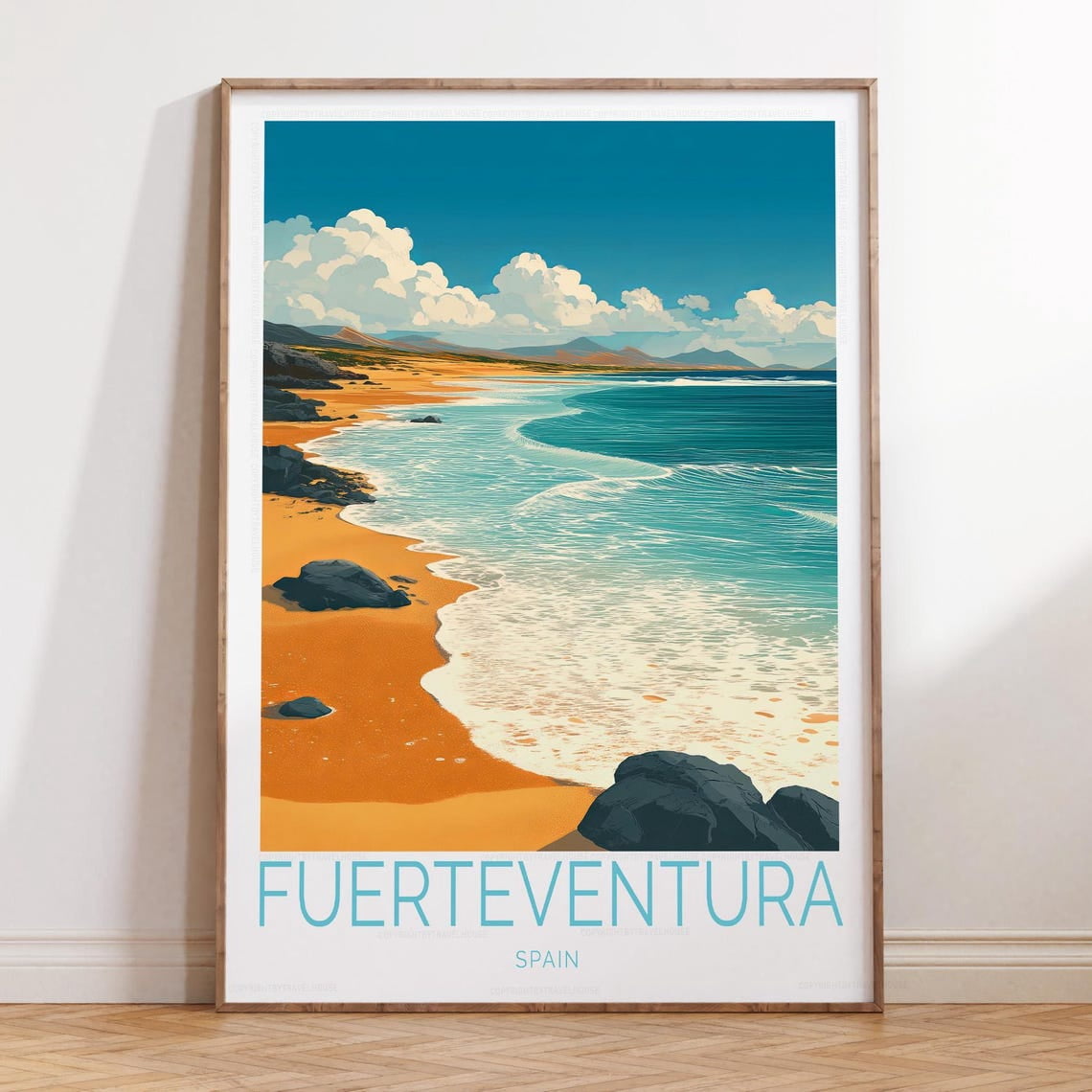 Islander Sliipper Fuerteventura Spain Wall Art Print, Coastal Island Home Decor - Walmart.com