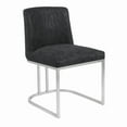 thumbnail image 1 of Fueyes Upholstered Dining Chair Black and Chrome, 1 of 5