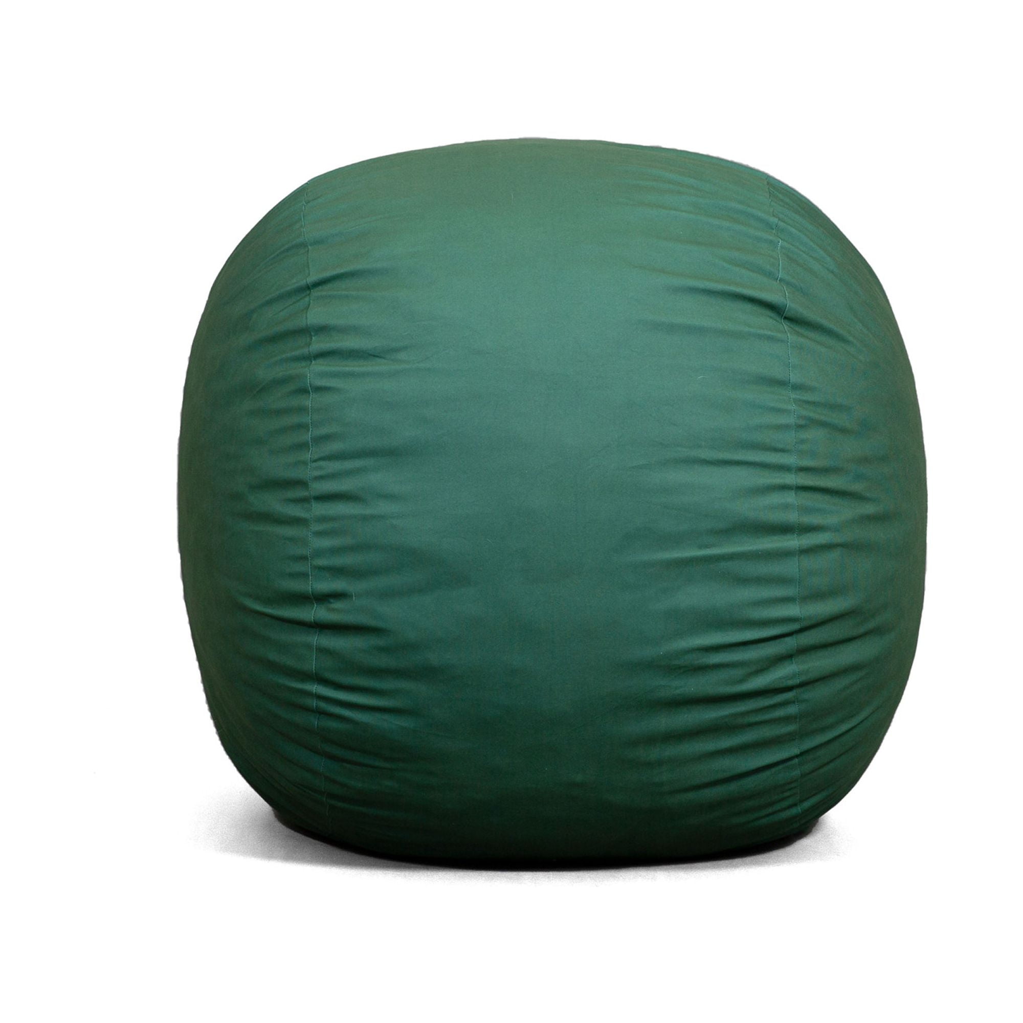 Medium Collegiate Green Recycled Denim Bean Bag Chair with Removable Cover