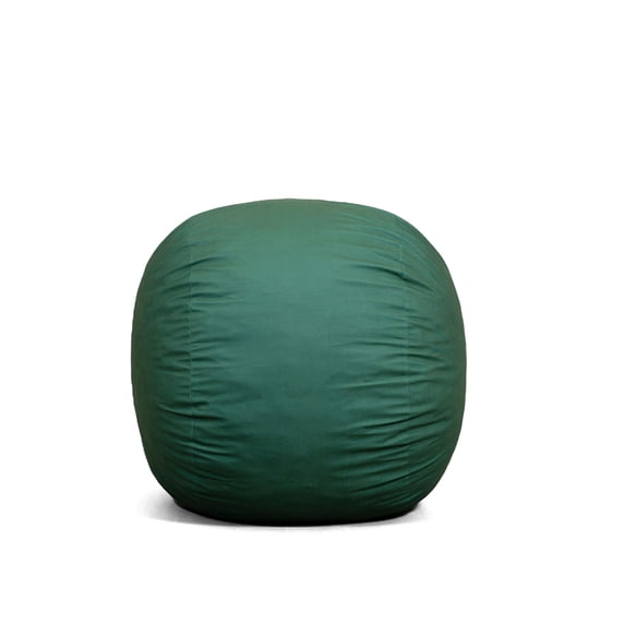 Big Joe Fuf 4Ft Foam Bean Bag Chair with Removable Cover for Kids, Teens, Collegiate Green Velveteen, Durable Woven Polyester, 4 foot Large Reading and Gaming Seat