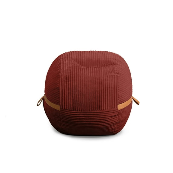 Big Joe Fuf 4Ft Foam Bean Bag Chair with Removable Cover for Kids, Teens, Deep Terracotta Corded Plush, Soft Polyester, 4 foot Large Reading and Gaming Seat