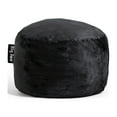 thumbnail image 1 of Big Joe Fuf Small Foam Filled Bean Bag Chair, Black Plush, Soft Polyester, 2 feet, 1 of 8