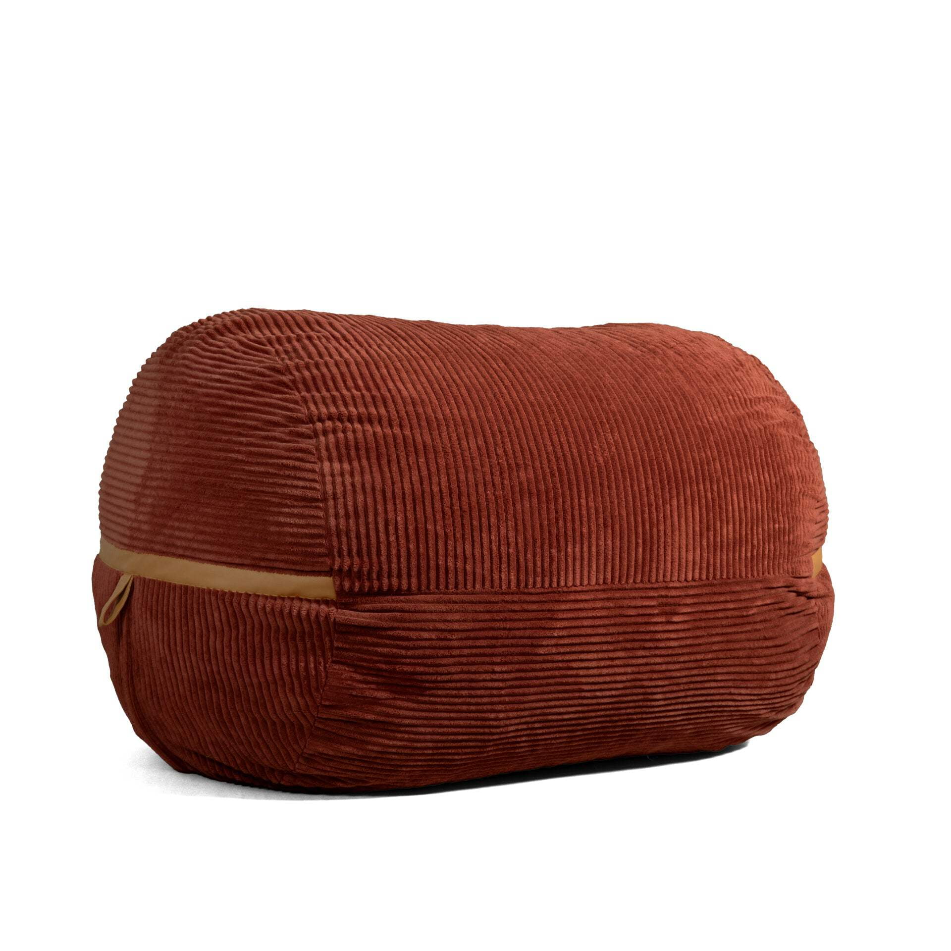 Deep Terracotta Corduroy XL Bean Bag Chair with Removable Cover