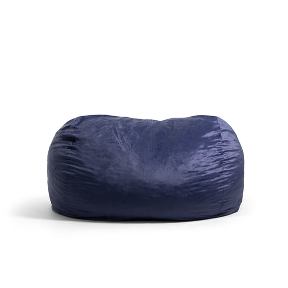 Big Joe Fuf 7Ft Giant Foam Bean Bag Chair, Oversized Couch with Removable Cover for Kids, Teens, Adults, Midnight Plush, Soft Polyester, 7 Foot