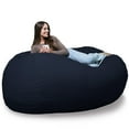 thumbnail image 1 of Big Joe Fuf 7Ft Giant Foam Bean Bag Chair, Oversized Couch with Removable Cover for Kids, Teens, Adults, Cobalt Lenox, Durable Woven Polyester, 7 Foot, 1 of 6