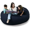 thumbnail image 1 of Big Joe Fuf 7Ft Giant Foam Bean Bag Chair Couch with Removable Cover for Kids, Teens, Adults, Cobalt Lenox, Durable Woven Polyester, 7 foot Oversized, 1 of 7