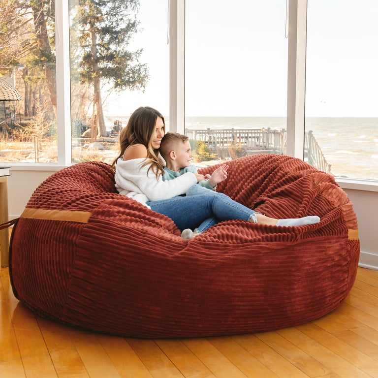 feelia クッション Big Joe Fuf 8Ft Giant Foam Bean Bag Chair, Oversized Couch with
