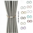 thumbnail image 1 of Fufafayo 10Pcs Magnetic Curtain Straps, No Drill No Tools Installation, Decorative Weave Rope Tie Backs For Curtain Weaving And Fixing, Window Drapery Holder Organizer For Living Room Bedroom Home, 1 of 9