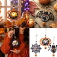 thumbnail image 1 of Fufafayo 3Pcs Halloween Wooden Pendant With Lights, Hanging Wood Decor for Fall Autumn Home, Spooky Glowing Lantern Ornament for Wall Door Window, Halloween Party Decoration, 1 of 9