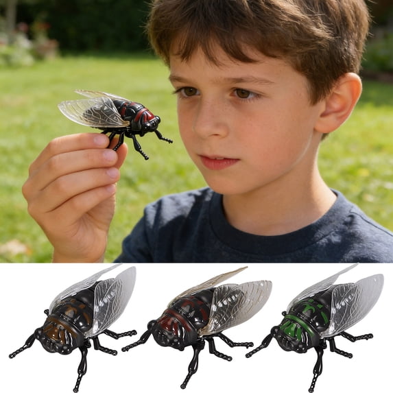Fufafayo 3Pcs Realistic InsectToysFor Educational Play, Interactive Bug Collection, Plastic Insect Models for Biology Learning, Indoor Outdoor ScienceToysForKidsClassroom Party Decor