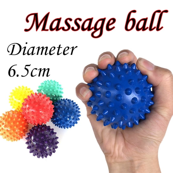 Fufafayo 4Pcs Massage Ball 6.5cm Yoga Massage Roller, Reflexology Stress Relief Muscle Knot Release, Acupressure Spike Ball for Body, Deep Tissue Massager for Gym Pilates Back Neck Foot