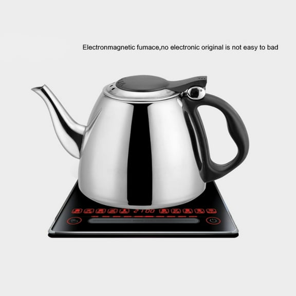 Fufafayo under $5 1.2L Kettle, Stainless Steel Water Kettle for Kitchen, Flat Bottom Kettle for Induction Cooker, Fast Heating for Tea and Coffee, Durable for Home and Office Use