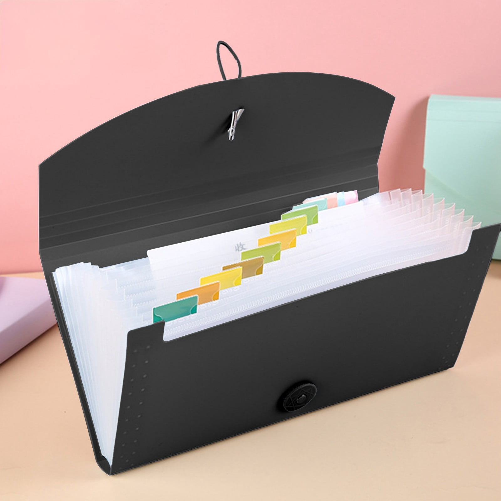 Fufafayo under $5 13 Pocket A6 Receipt FolderAccordion File Organizer ...