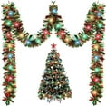 thumbnail image 1 of Fufafayo under $5 16.4 Ft Christmas Tinsel Garland Lighted Metallic Twist Tree Decoration Prelit LED Hanging Garland for Xmas Home Indoor Outdoor Wall Decor, 1 of 7