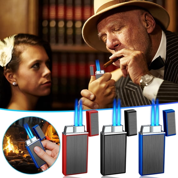 Fufafayo under $5 1Pcs Windproof Lighter, Windproof Lighter, Refillable Butane Torch, High Temperature Flame for Kitchen, Camping, BBQ, Outdoor Use, Ergonomic Ignition, Reliable