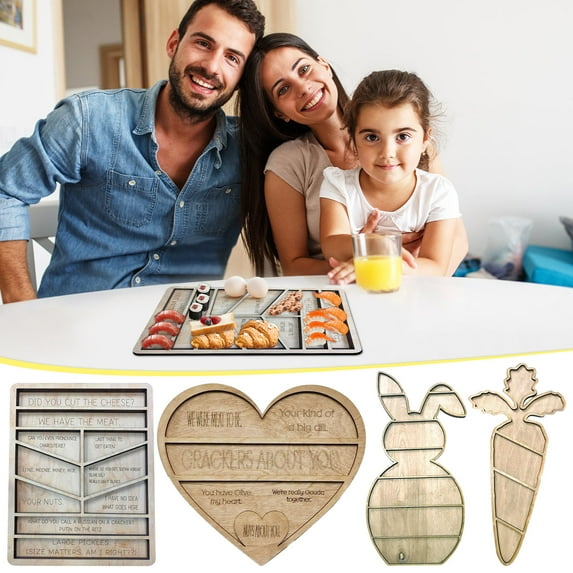 Fufafayo under $5 1Pcs Wooden Cheese Board, Wooden Serving Board, Personalized Cheese and Charcuterie Platter, Handcrafted Meal Presentation Board for Entertaining