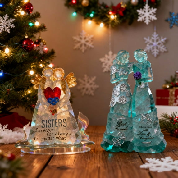 Fufafayo under $5 2Pcs Angel Wing Decor, Decorative 2D Desktop Ornament, Courtyard Angel Decor, Girls Sisters Gift, Office Desk Tabletop Accent, Home Workspace Beautifier, Shelf Bookshelf Display