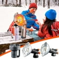 thumbnail image 1 of Fufafayo under $5 2Pcs Camping Heater, Portable Outdoor Camping Heater, Small Tent Stove for Ice Fishing, Mini Wood Burning Stove, Winter Emergency Heater, Adjustable Flame Control, 1 of 9
