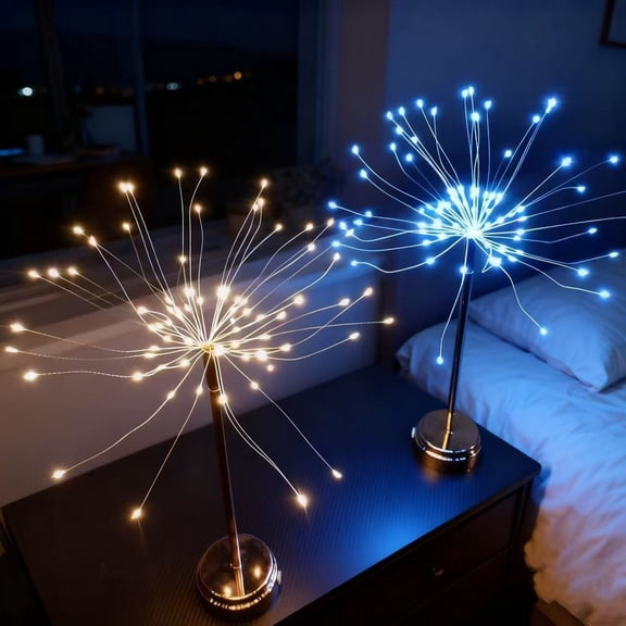 Fufafayo under $5 2Pcs LED Fairy Lamp, LED Copper Wire Light, Fairy Light Lamp, USB Powered Decorative Lamp, Bedroom Ambient Lighting, Party Decor String Light, Flexible Copper Wire Light