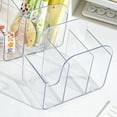 thumbnail image 1 of Fufafayo under $5 3-Section Divided Packet Organizer for Kitchen and Pantry Storage, Clear Plastic Pen Holder Stationery Zoned Storage Box for Home Office, 1 of 6