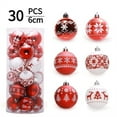 thumbnail image 1 of Fufafayo under $5 30PCS Christmas Balls Ornaments, Shatterproof Holiday Bulbs Festive Wedding Hanging Ornaments Christmas Tree Decoration, Red & White, 1 of 9