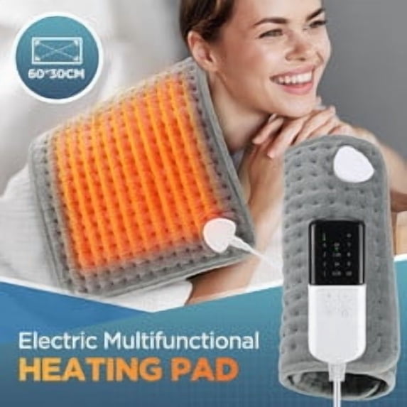 Fufafayo under $5 3Pcs Electric Heating Pad, Heating Pad, Electric Warming Pad Blanket for Home Office, Soft Heating Mat with Temperature Control Timer, Body Warmer for Back, Leg, Hand