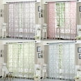 thumbnail image 1 of Fufafayo under $5 4Pcs Sheer Curtain, Sheer Curtain Panel, Voile Window Drape, Light Filtering Flower Pattern Curtain, for Living Room, Bedroom, Sunroom, Softens Sunlight, Adds Privacy, 1 of 9