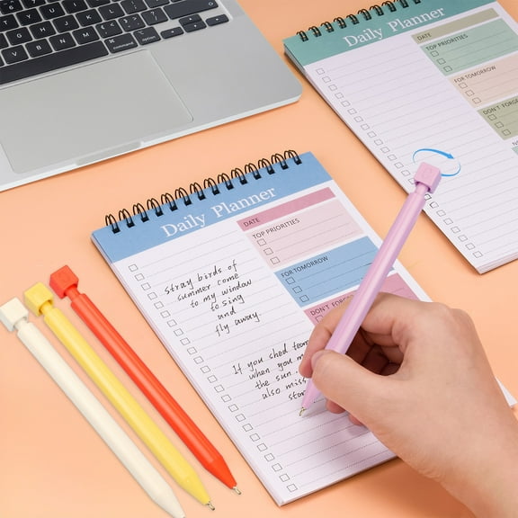 Fufafayo under $5 4Pcs Spinning Pen, Pen, Uncompressible and Rotatable Pen, Plastic Multi functional Spinning Pen, Fidget Pen, Office Desk Toy, Student Stress Relief, Writing Tool, Novelty Pen