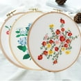 thumbnail image 1 of Fufafayo under $5 9Pcs Embroidery Kit, Embroidery Kit, DIY Floral Embroidery Set with Pattern, Hoop, Thread, Needles, Beginner Craft, Hand Sewing, Gift for Adults, Relaxation, Home Decor, 1 of 9