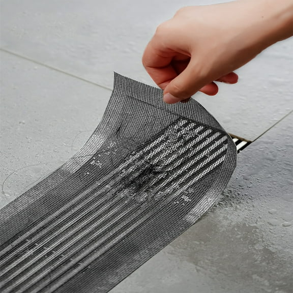 Fufafayo under $5 Adhesive Floor Protection Stickers, Roll Type Drain Hair Catcher Sheets Pack, Disposable Shower Drain Guard Films, Bathroom Floor Protector for Tub Sink