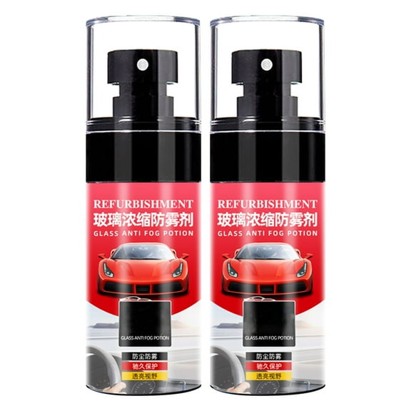 Fufafayo under $5 Anti Fog Spray, Car Windshield Anti-Fog Spray, Long-Lasting Mirror Defogger for Vehicles, 60ml Glass Treatment for Clear Visibility in Rainy Humid Weather Conditions