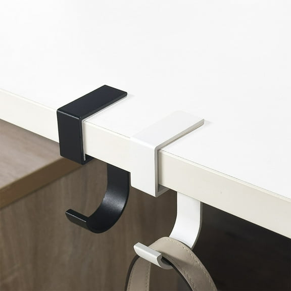 Fufafayo under $5 Backpack Hook, Desk Side Hanging Bag Hook Detachable Movable Non Stick Portable Desk Hanging Hook, Space Saving Bag Hook for Office Desk Organization