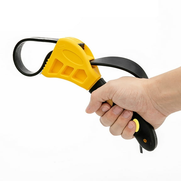 Fufafayo under $5 Belt Wrench, Adjustable Multi Functional Tool with Bottle Opener, Rubber Strap Filter Wrench for Automotive Repair, Plumbing, Household Tasks, DIY, Emergency Kit