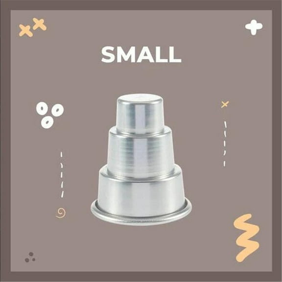 Fufafayo under $5 Cake Baking Pan, Tier Cake Pan, Mini Layered Cake Mold for Baking, Non-Stick Aluminum Alloy, for Wedding, Birthday, Party, Dessert, Easy Release, Even Baking, Durable Construction